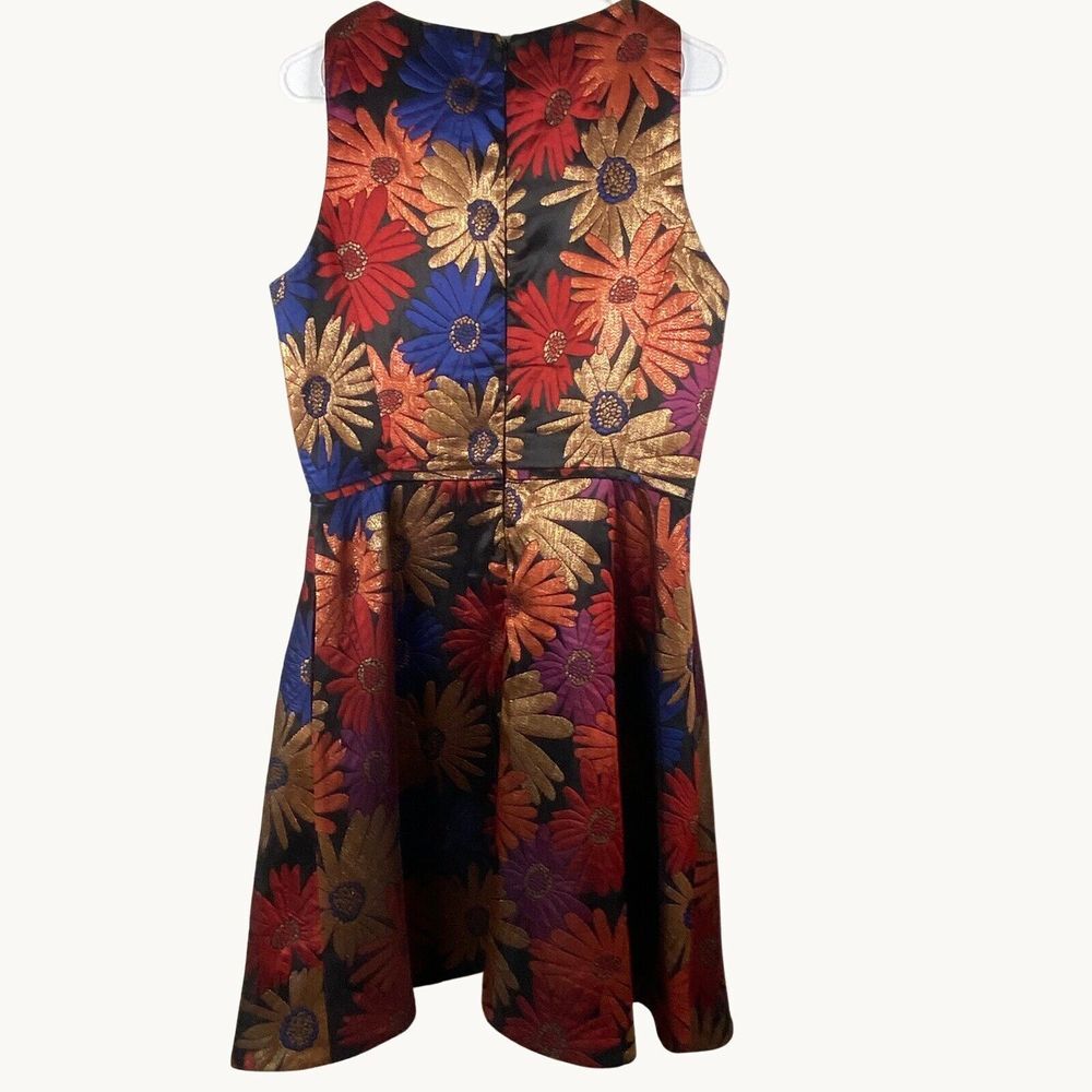 Tahari Multicolor Floral Asymmetrical Dress